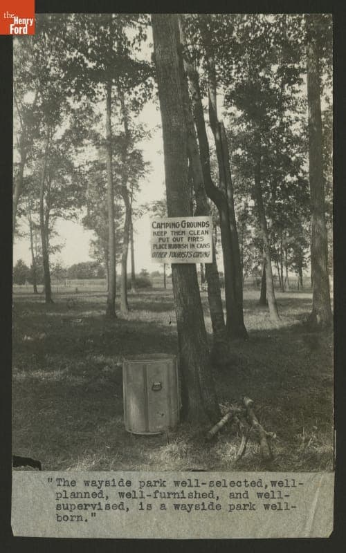 Rules Sign Posted at Camping Grounds, 1921-1922