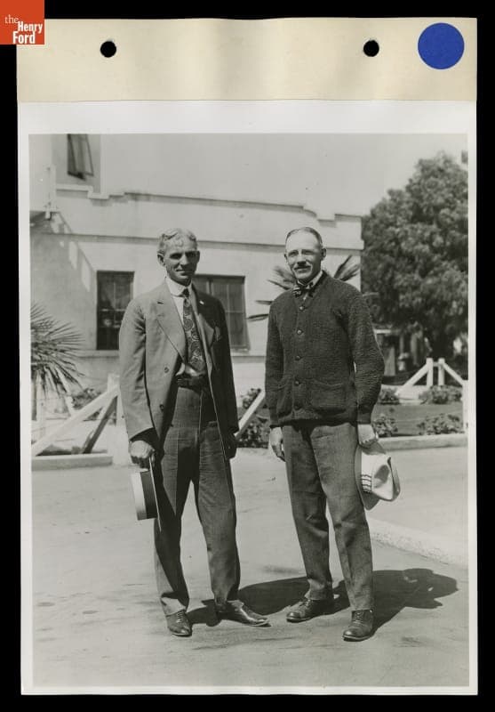 Henry Ford and Film Studio Executive Harry O. Davis, Universal City, California, 1916