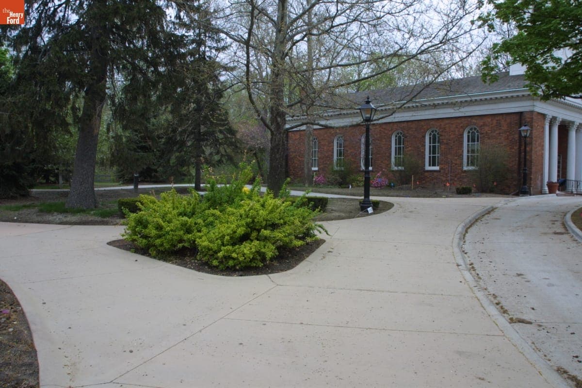 New Walkway near Martha-Mary Chapel, Greenfield Village Restoration Project, May 2003