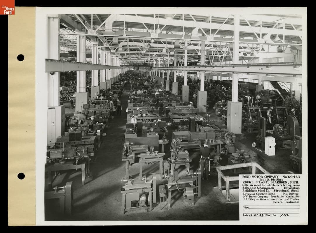 Ford Rouge Plant Tool and Die Building, December 27, 1938