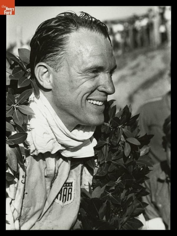 Dan Gurney after Winning the Grand Prix at Bridgehampton Raceway, Bridgehampton, New York, September 18, 1966