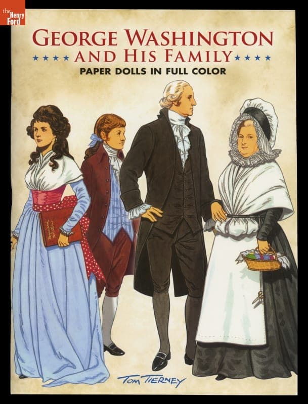 Book, "George Washington and His Family, Paper Dolls in Full Color," 1989