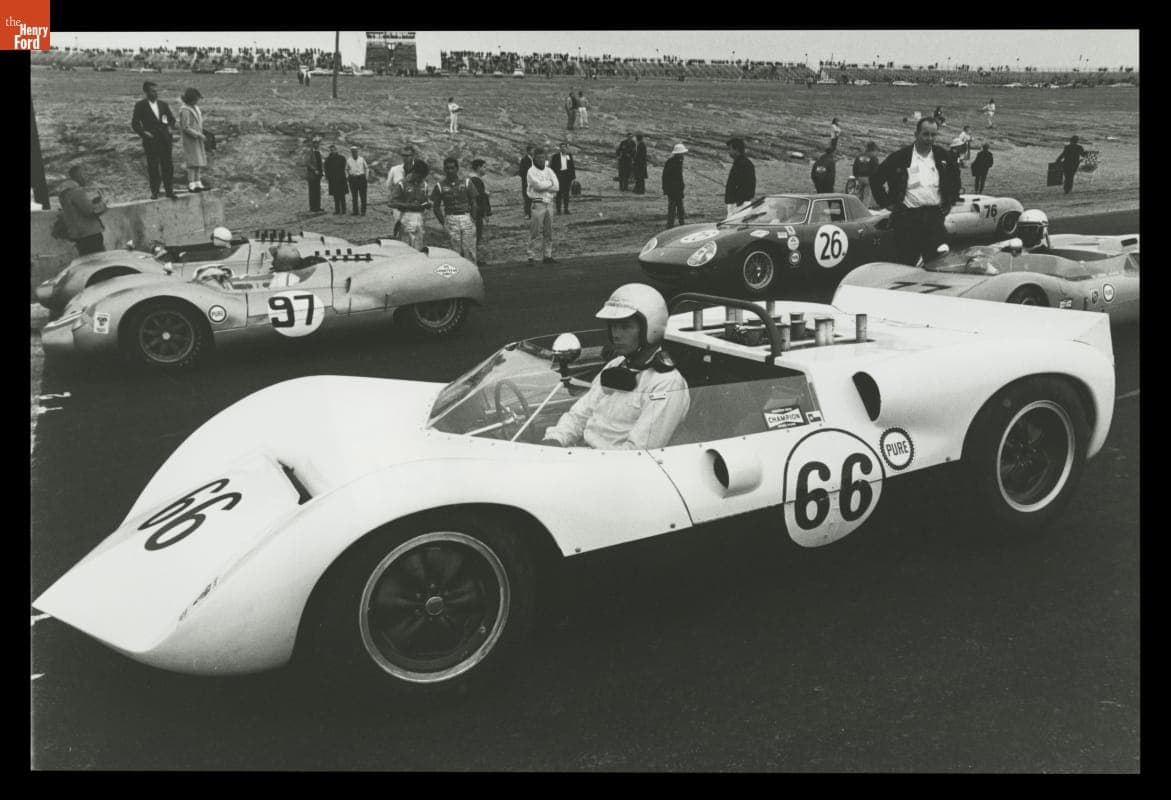 Jim Hall in Chaparral II at Augusta International Raceway, February - March, 1964