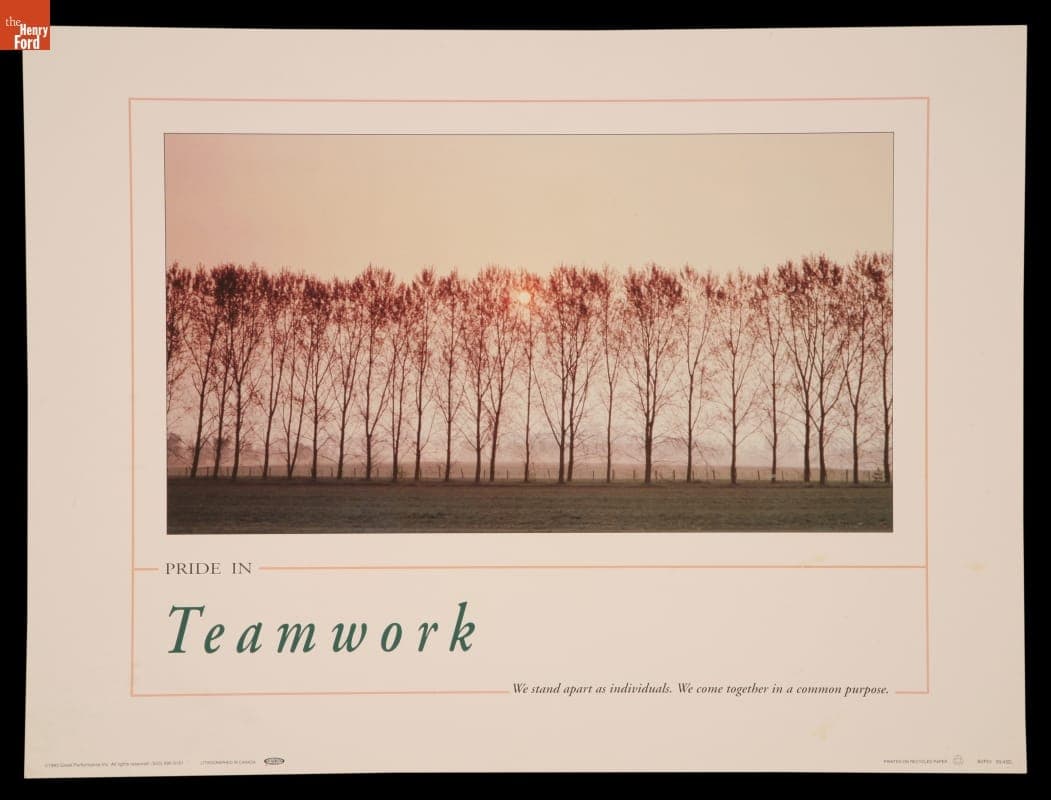 Motivational Poster, "Pride in Teamwork," 1993