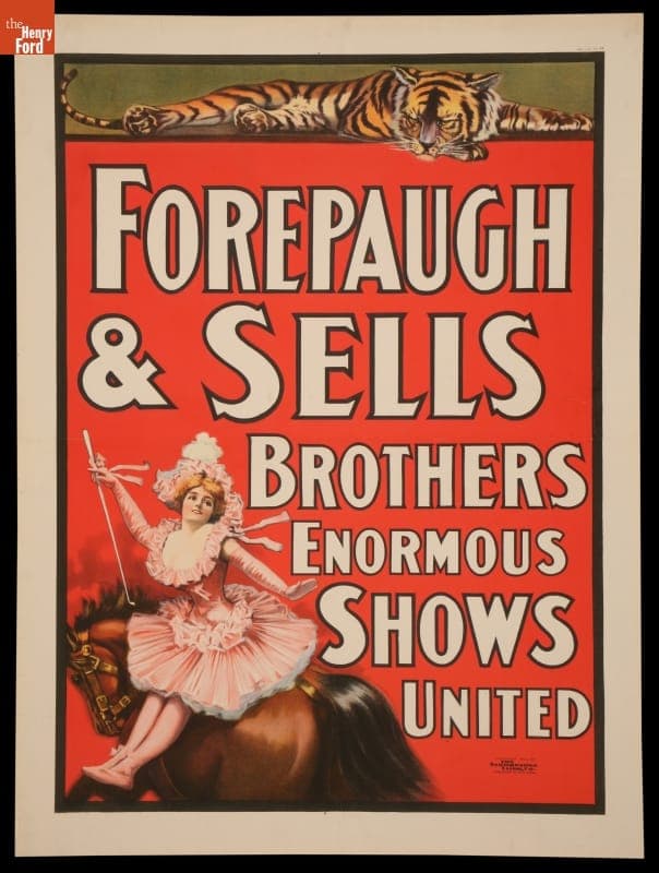 Circus Poster, "Forepaugh & Sells Brothers Circus Enormous Shows United," 1902