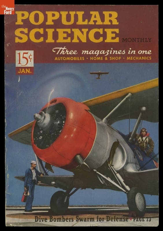 Popular Science Magazine for January 1941, "Dive Bombers Swarm for Defense"