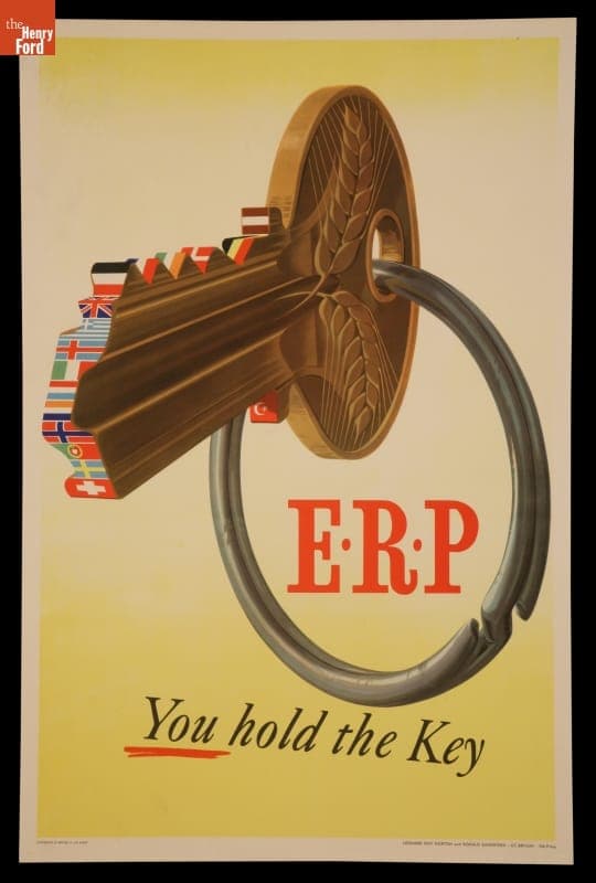 European Recovery Program Poster, "You hold the Key," circa 1950
