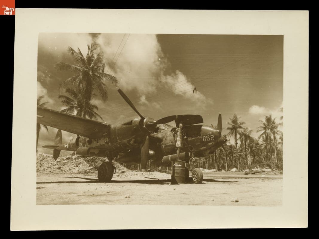 P-38 Fighter Airplane, U.S. Army Air Forces, Pacific Theatre of World War II, circa 1943