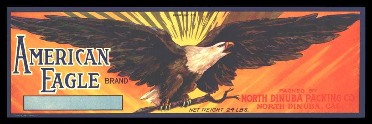 Stock Crate Label, "American Eagle Brand," 1940-1950