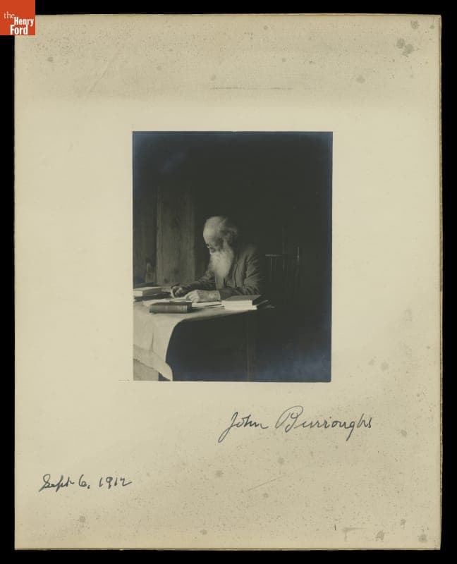John Burroughs in His Hay-Barn Study near Woodchuck Lodge, 1912