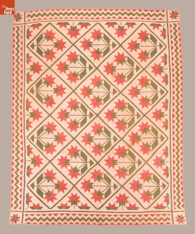Peony Quilt, circa 1850