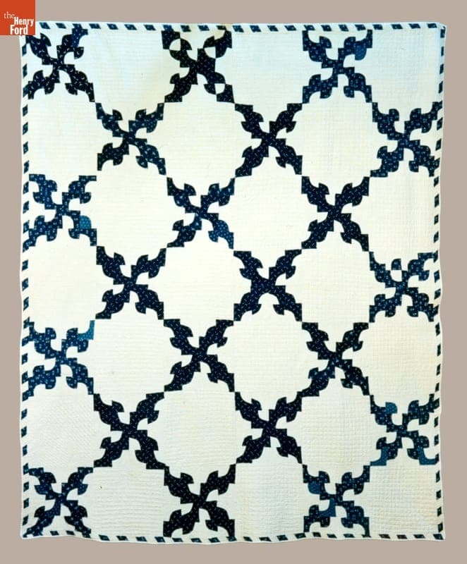 Drunkard's Path Quilt by Elvira Mellinger Guthrie, circa 1880