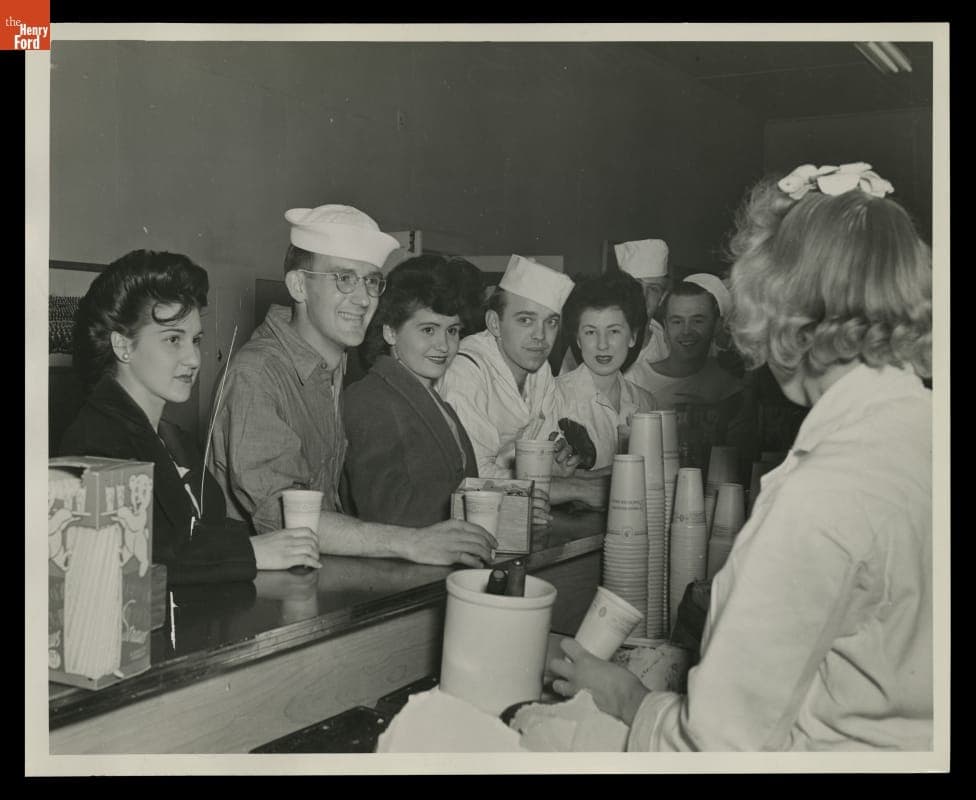 Soda Fountain at the Navy Service School, Ford Rouge Plant, 1941-1945