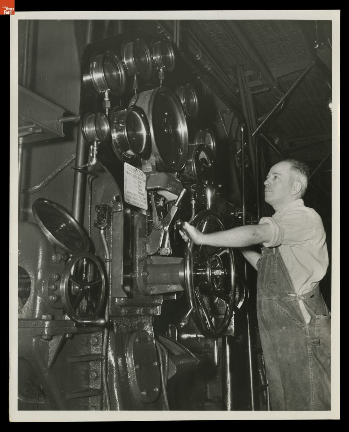 Engineer aboard the Ford Motor Company Ship "Benson Ford," April 1945