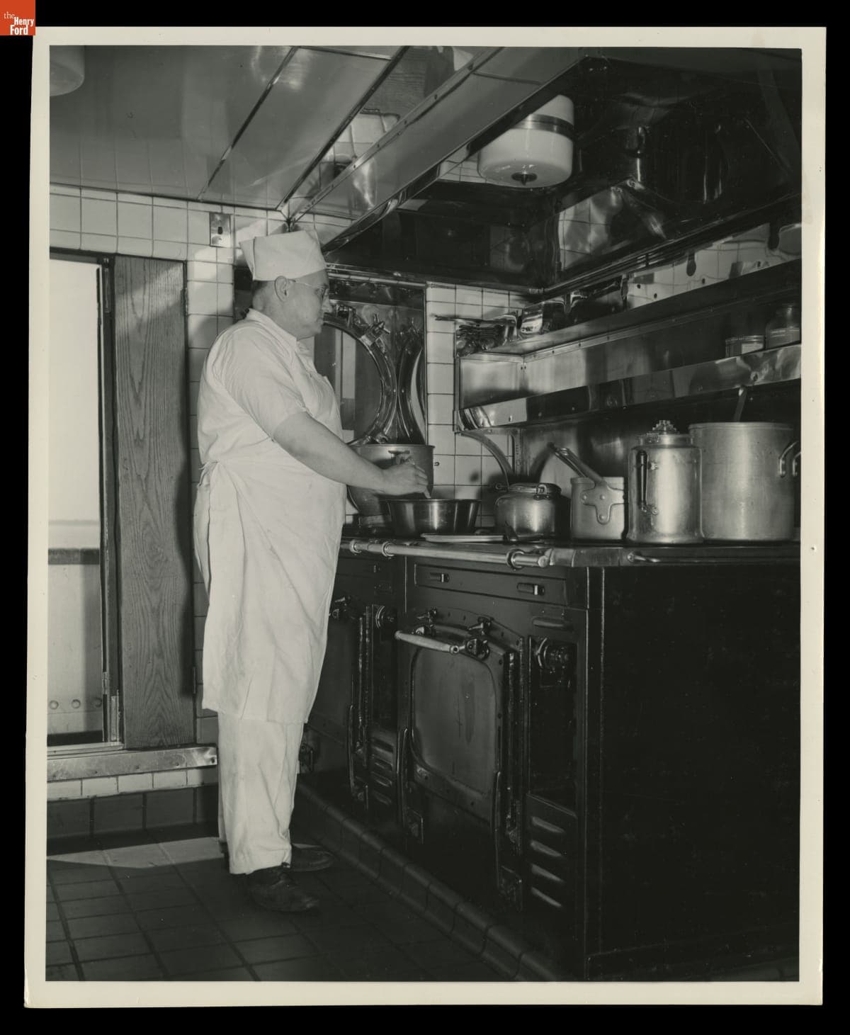 Cook aboard the Ford Motor Company ship "Benson Ford," April 1945