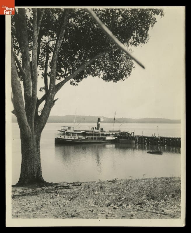 Riverboat "Aquiry" Docked at Fordlandia, Brazil, 1931