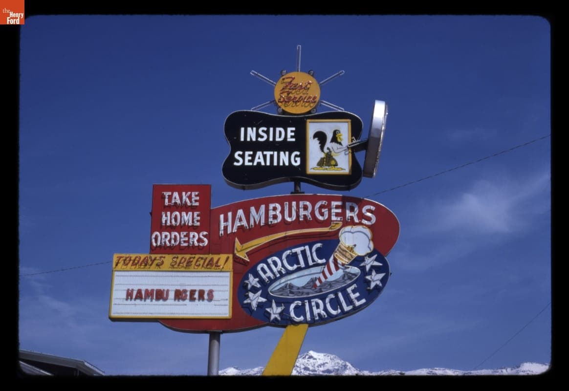 Arctic Circle Drive-In Restaurant Sign, Ogden, Utah, 1990