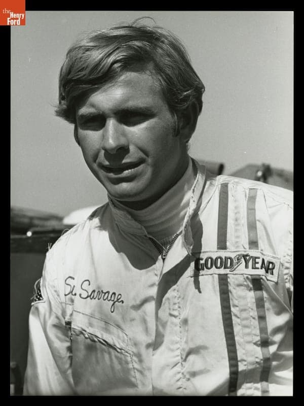 Driver Swede Savage at Bridgehampton Race, Bridgehampton, New York, September 15, 1968