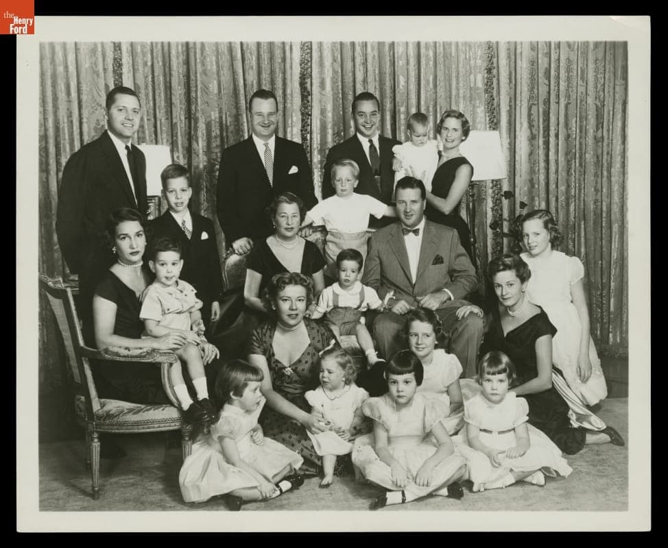 Edsel and Eleanor Ford Family Portrait for the 50th Anniversary of Ford Motor Company, 1953
