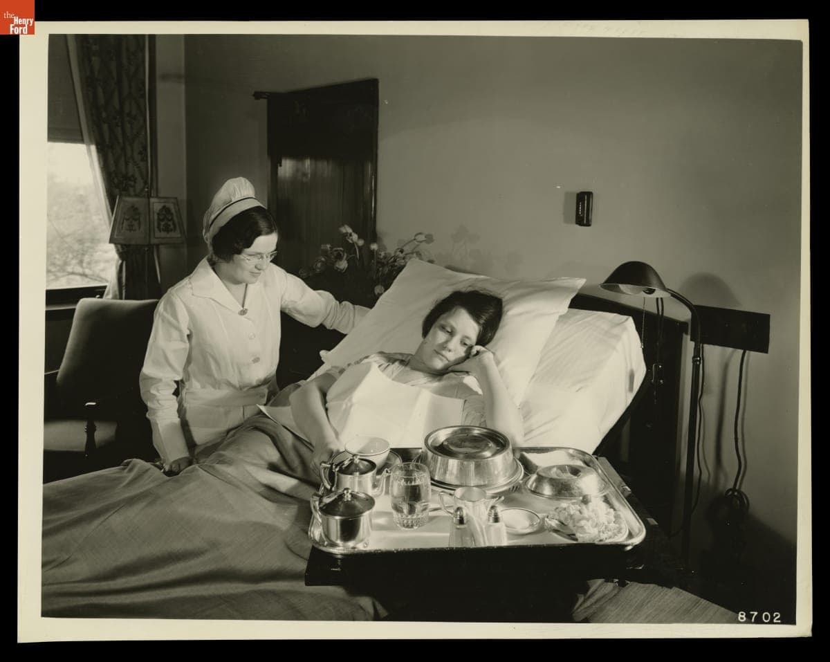 Nurse Attending a Patient at Henry Ford Hospital, Detroit, Michigan, May 1931
