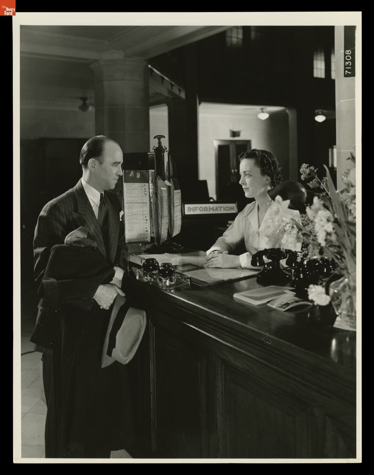 Information Desk at Henry Ford Hospital, Detroit, Michigan, January 1939