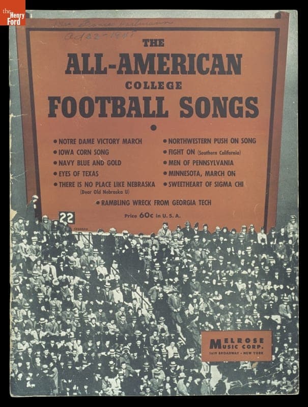Songbook, "All-American College Football Songs," 1945