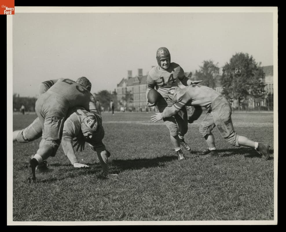 Advertising Photograph for the Detroit Catholic Central versus Boys Town Football Game on October 22, 1944