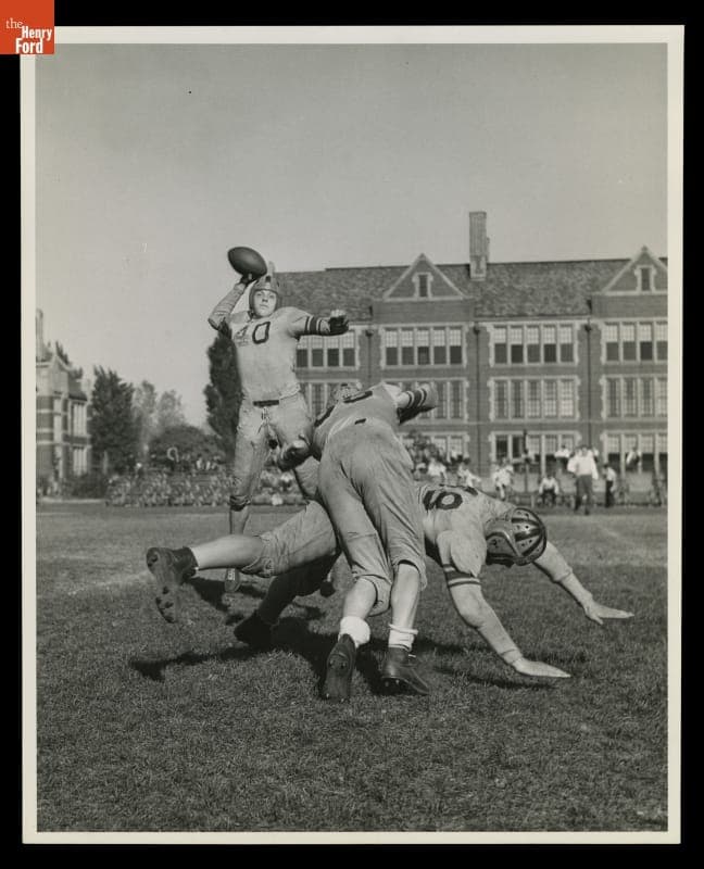 Advertising Photograph for the Detroit Catholic Central versus Boys Town Football Game on October 22, 1944
