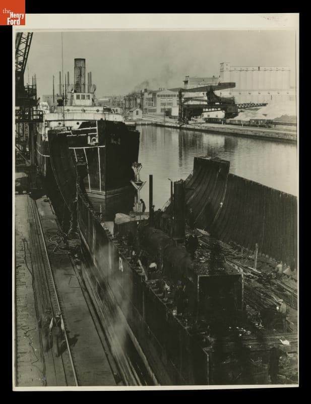 Salvaging Metal from Ships at Ford Rouge Plant, 1927