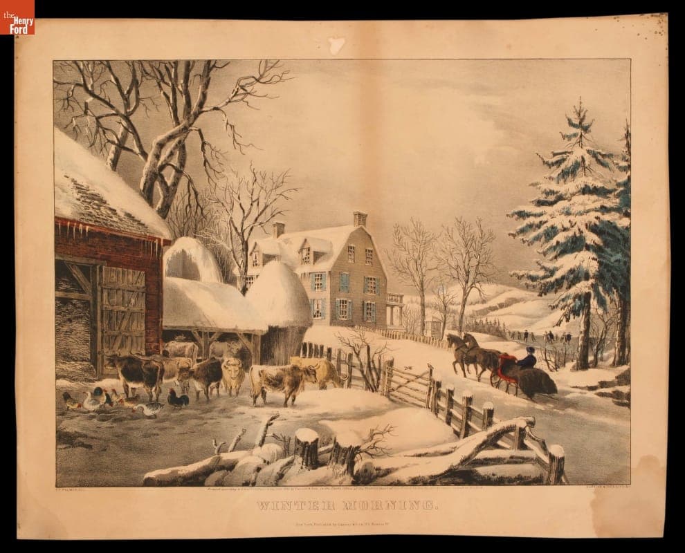 Lithograph, "Winter Morning," 1861