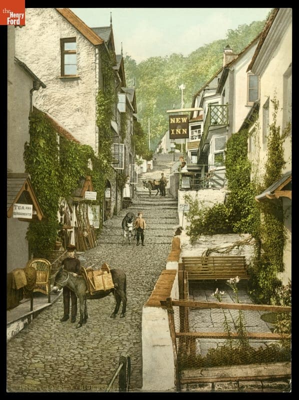 Clovelly High Street, Devon, England, 1905