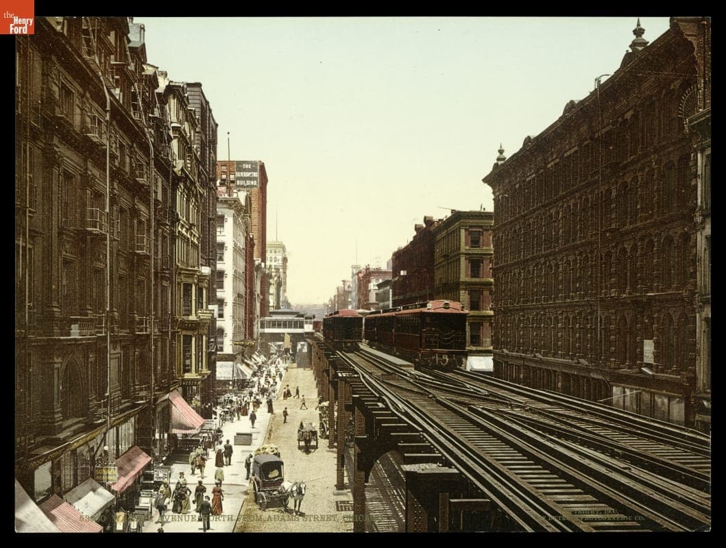 Wabash Avenue, North from Adams Street, Chicago, 1900