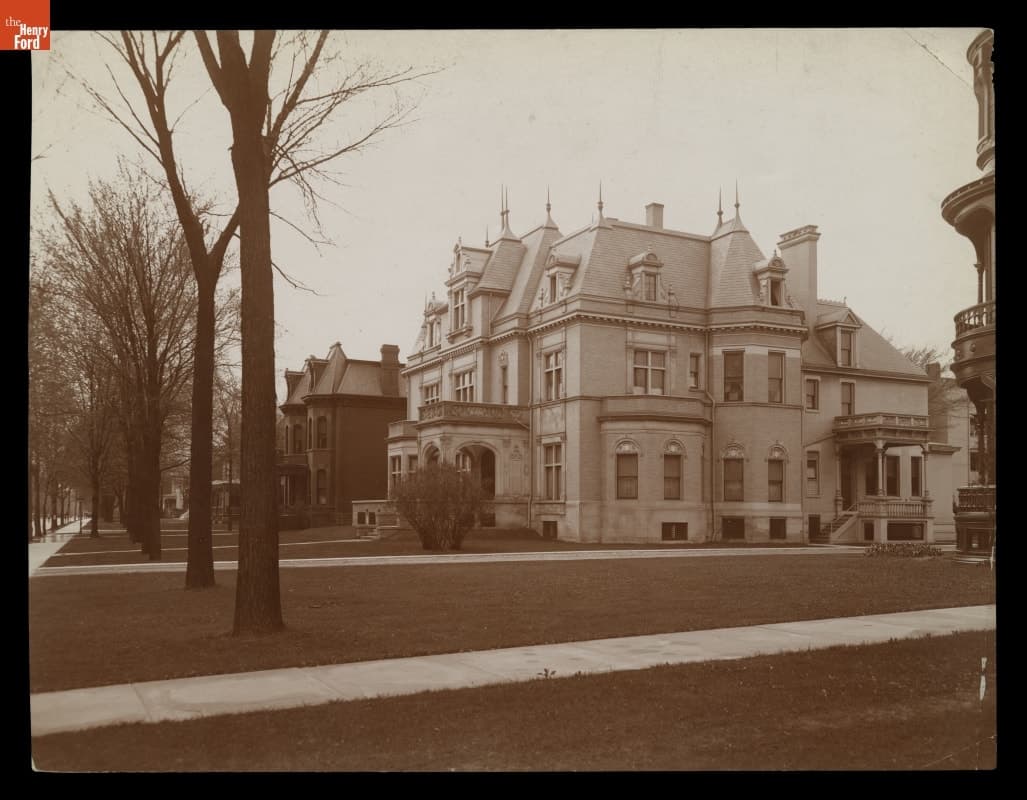 Home of Mrs. C. L. Stephens, on Woodward Avenue, Detroit, Michigan, circa 1910