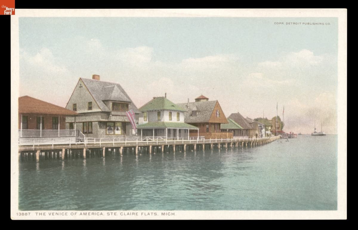 Venice of America, Lake Shore Cottages, St. Clair Flats, Michigan, 1910-1920