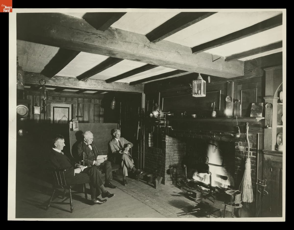 Harvey Firestone, Thomas Edison, and Henry Ford at the Wayside Inn, circa 1924