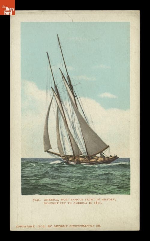 "'America,' Most Famous Yacht in History, Brought Cup to America in 1851," 1903 Postcard