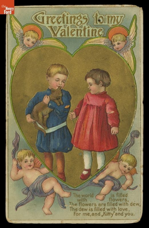 Valentine Postcard, "Greetings to My Valentine," circa 1910