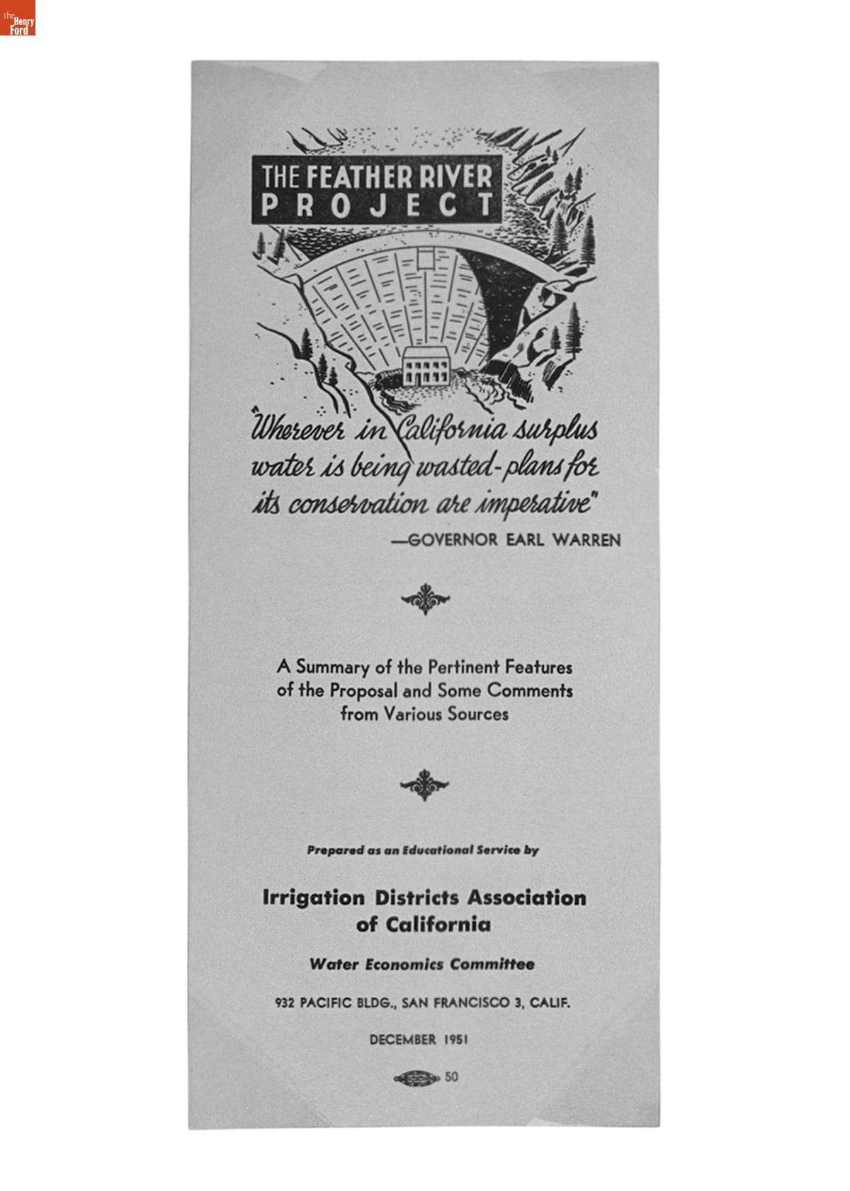 The Feather River Project, December 1951