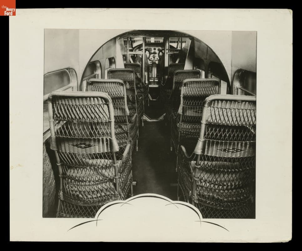 Interior of Ford Tri-Motor Airplane, 1928