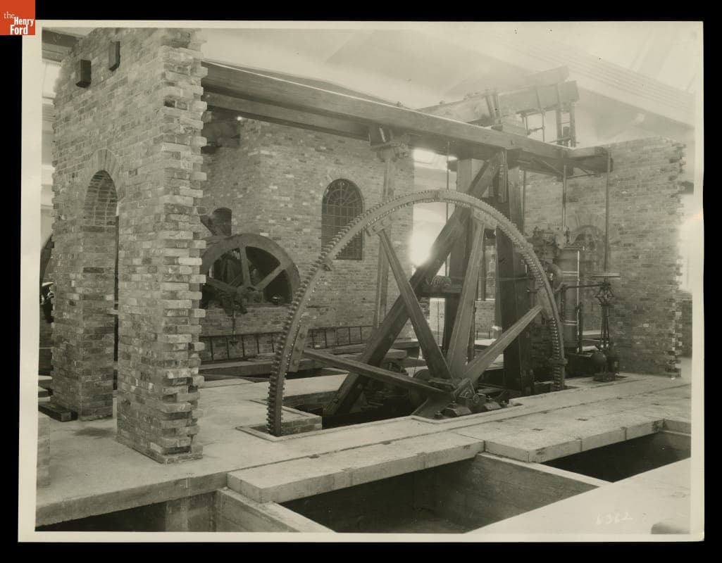 1788 Watt Rotative Steam Engine Being Installed inside Henry Ford Museum, April 1932