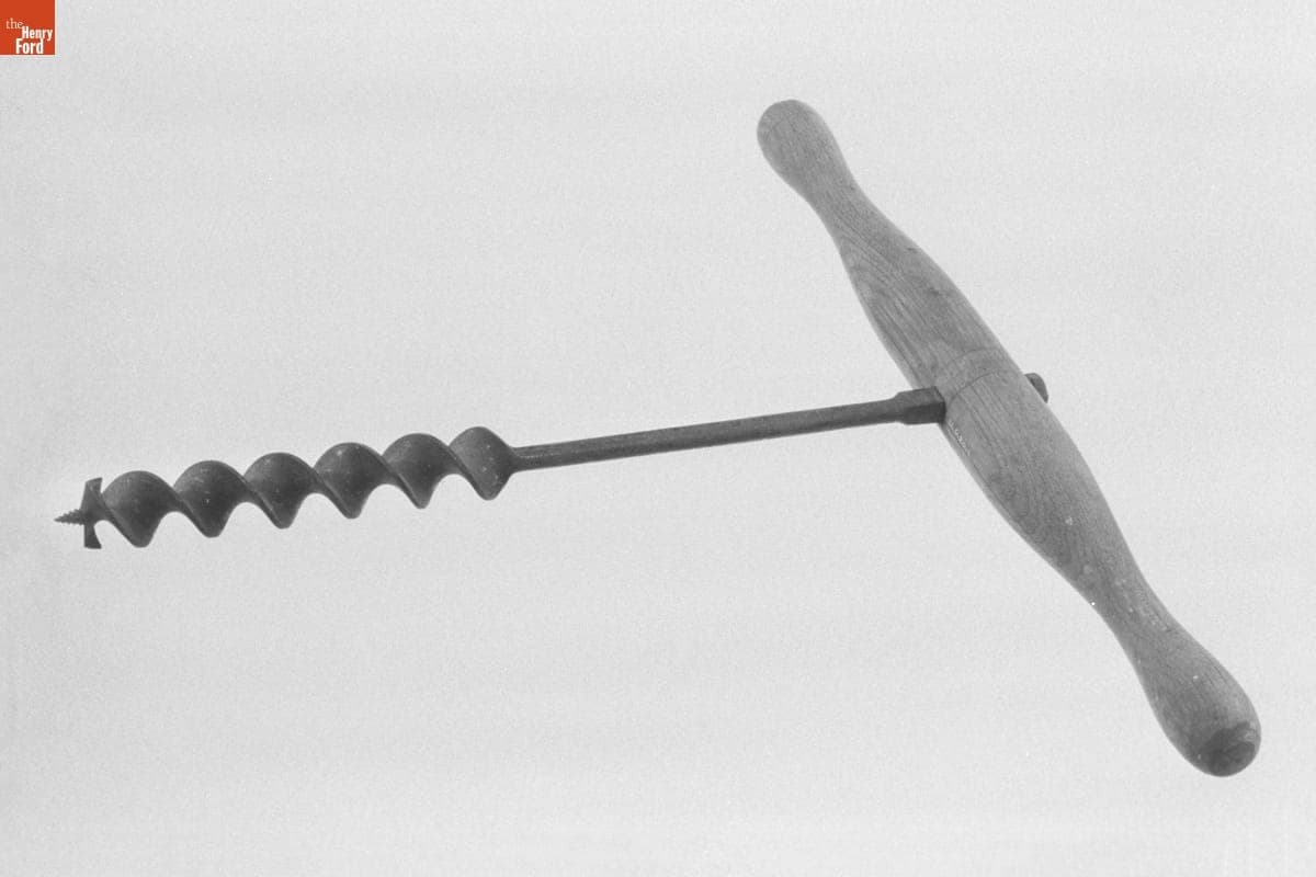 Twist Auger with a Turned Handle, 1900-1920