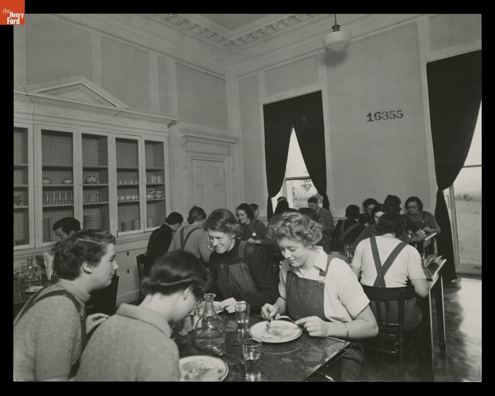 Students in Dining Hall at Henry Ford Institute of Agricultural Engineering, England, 1939
