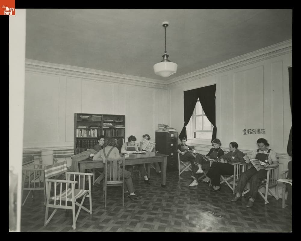 Students in a Lounge at Henry Ford Institute of Agricultural Engineering, England, 1939