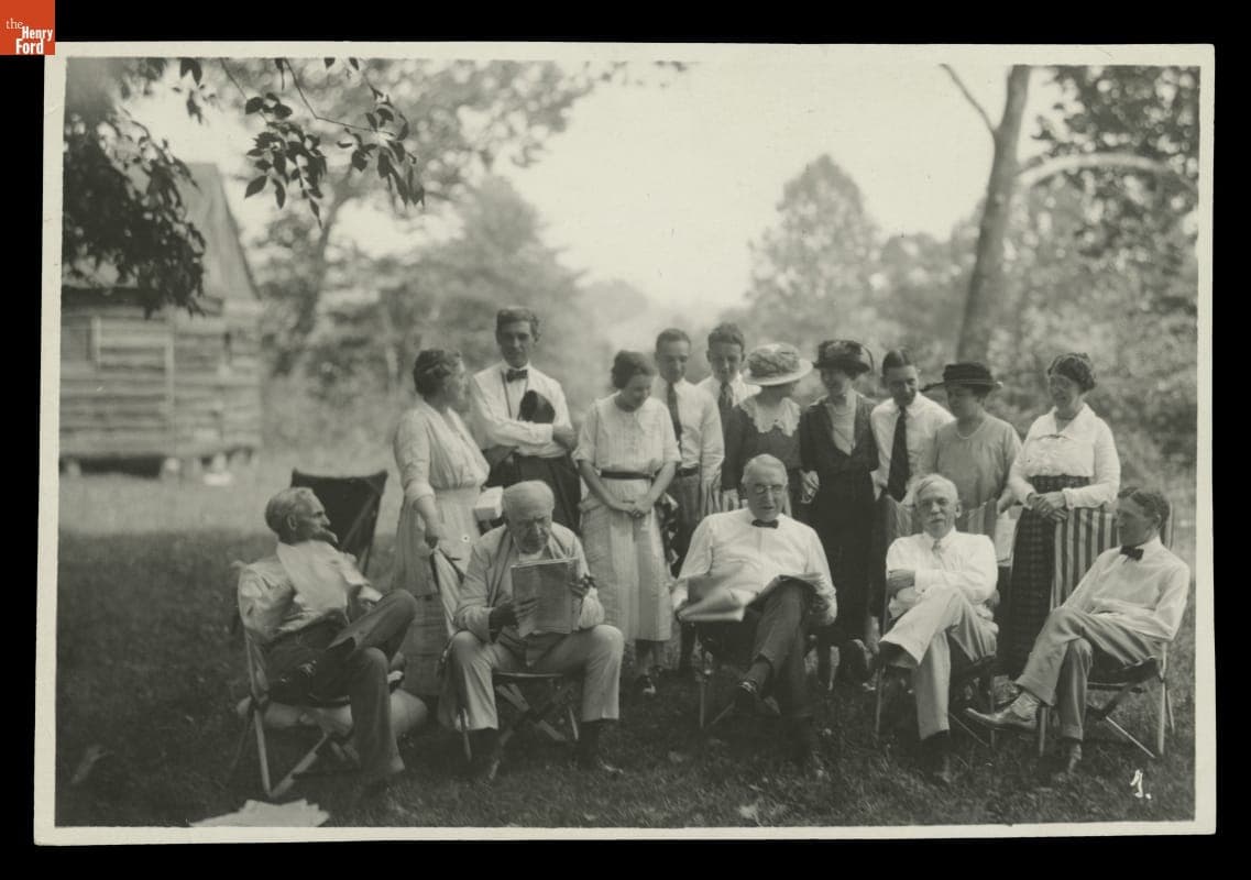 President Harding Visiting the "Vagabonds" Camp Site, 1921