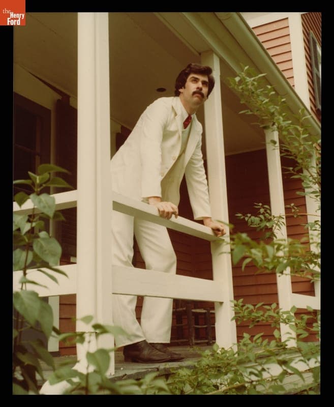 Dale Van Dorp Portraying Mark Twain during Old Time Summer Festival in Greenfield Village, 1977