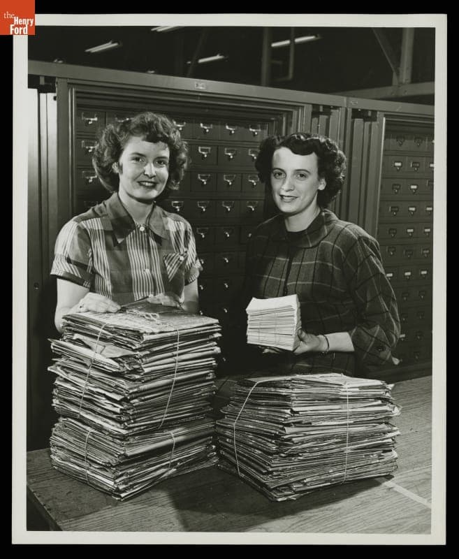 Original Engineering Drawings Alongside Microfilm Copies, Ford Motor Company Rouge Plant, 1951