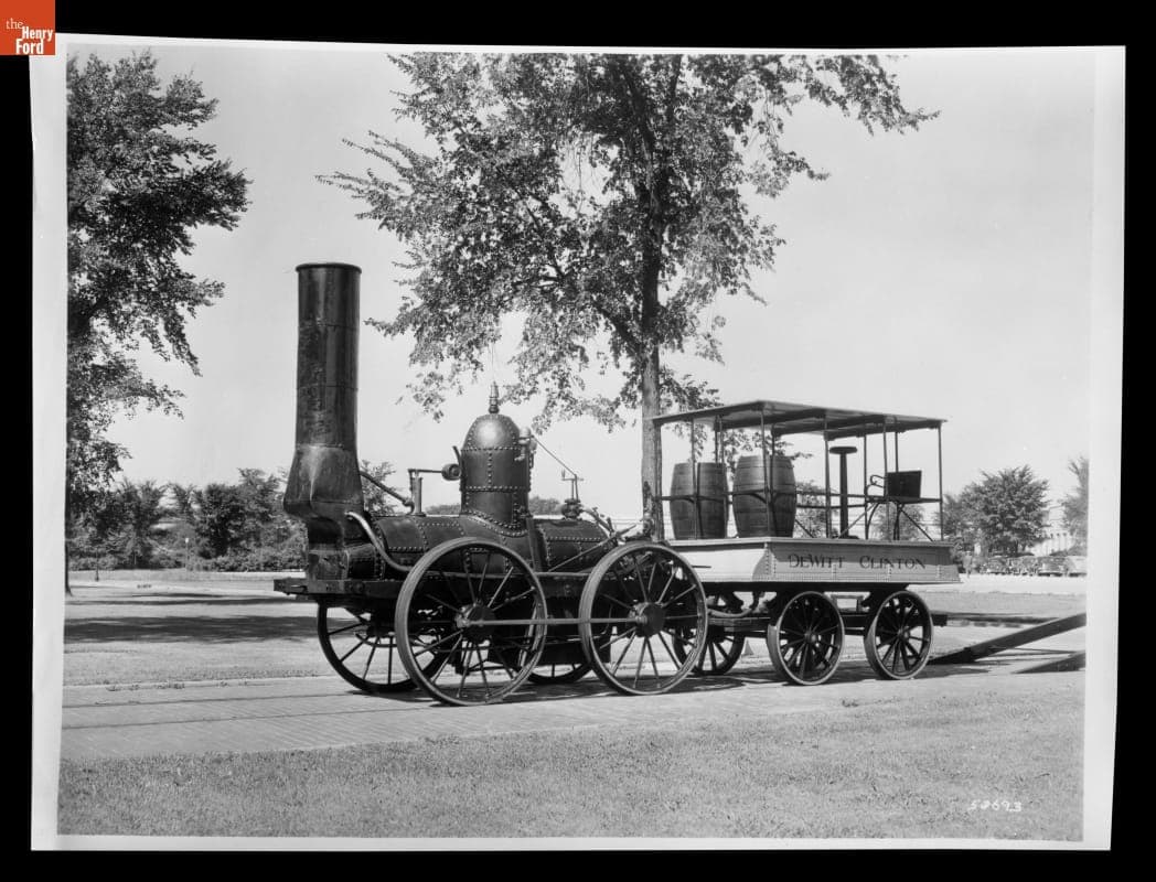 Replica of 1831 "DeWitt Clinton" Steam Locomotive in Greenfield Village, 1941