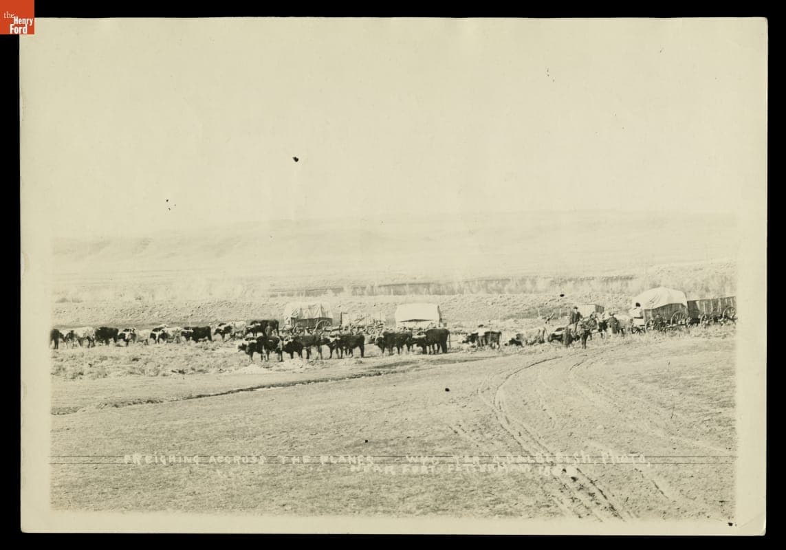 Freight Wagons Crossing the Great Plains near Fort Fetterman, Wyoming Territory, 1885