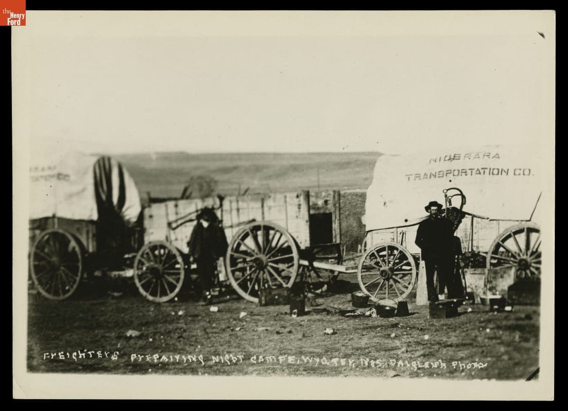 Freightmen Preparing Their Night Camp, Wyoming Territory, 1885