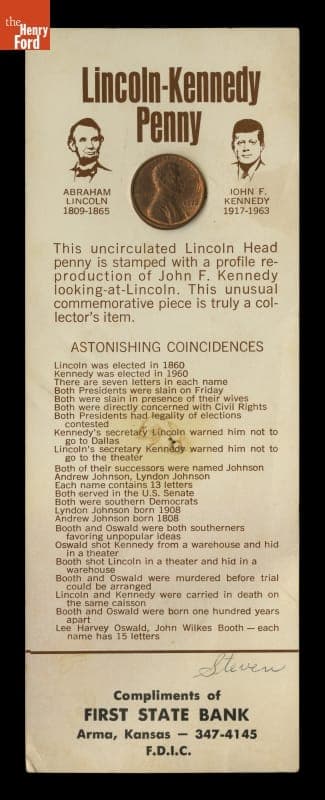 Lincoln-Kennedy Penny, circa 1972